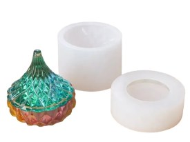 Molde silicona diamante tapa en punta